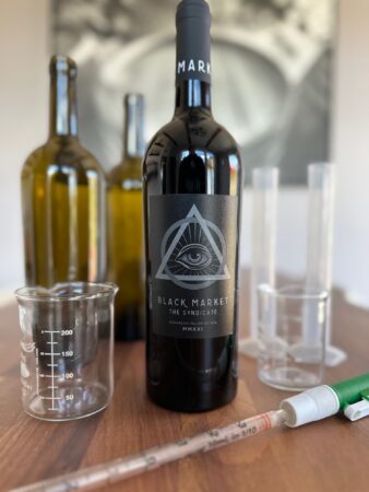 Bottles of Black Market Wine Co